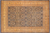 handmade Transitional Tabriz Lt. Blue Ivory Hand Knotted RECTANGLE 100% WOOL area rug 10 x 14