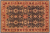 handmade Transitional Kafkaz Blue Rust Hand Knotted RECTANGLE 100% WOOL area rug 9' x 12'