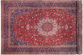 handmade Traditional Isfhan Red Blue Hand Knotted RECTANGLE 100% WOOL area rug 15 x 24