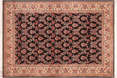 handmade Transitional Abusson Black Ivory Hand Knotted RECTANGLE 100% WOOL area rug 6x9