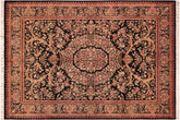 handmade Traditional Tamour Black Gold Hand Knotted RECTANGLE 100% WOOL area rug 6x9