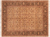 handmade Traditional Design Taupe Brown Hand Knotted RECTANGLE 100% WOOL area rug 6x10