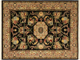handmade Traditional Anarlaki Black Beige Hand Knotted RECTANGLE 100% WOOL area rug 4x6