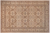handmade Transitional Kafkaz Ivory Ivory Hand Knotted RECTANGLE 100% WOOL area rug 12' x 19'