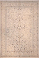 handmade Traditional Design Ivory Ivory Hand Knotted RECTANGLE 100% WOOL area rug 12'X18'