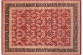 handmade Transitional Sarook Red Blue Hand Knotted RECTANGLE 100% WOOL area rug 8x10