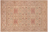 handmade Traditional Kashan Lt. Green Lt. Green Hand Knotted RECTANGLE 100% WOOL area rug 8'X10'