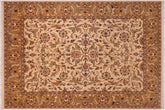 handmade Traditional Lt. Tan Gold Hand Knotted RECTANGLE 100% WOOL area rug 8' x 10'