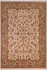 handmade Traditional Lt. Tan Gold Hand Knotted RECTANGLE 100% WOOL area rug 8'X10'