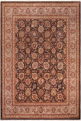 handmade Traditional Design Brown Gray Hand Knotted RECTANGLE 100% WOOL area rug 8'X10'