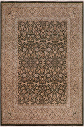 handmade Traditional Design Drk.green Lt. Gray Hand Knotted RECTANGLE 100% WOOL area rug 8'X10'