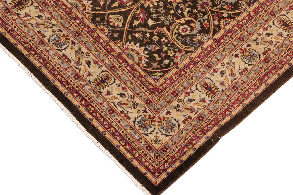 handmade Transitional Design Brown Beige Hand Knotted RECTANGLE 100% WOOL area rug 8x10