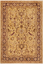 handmade Traditional Kafkaz Lt. Gold Burgundy Hand Knotted RECTANGLE 100% WOOL area rug 9X12