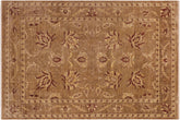 handmade Transitional Kafkaz Taupe Beige Hand Knotted RECTANGLE 100% WOOL area rug 9' x 12'
