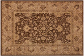 handmade Traditional Kafkaz Brown Tan Hand Knotted RECTANGLE 100% WOOL area rug 9x12