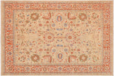handmade Traditional Kafkaz Tan Rust Hand Knotted RECTANGLE 100% WOOL area rug 9x12