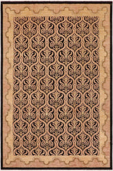 handmade Transitional Kafkaz Brown Tan Hand Knotted RECTANGLE 100% WOOL area rug 9X12
