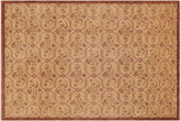 handmade Transitional Kafkaz Tan Brown Hand Knotted RECTANGLE 100% WOOL area rug 9' x 12'