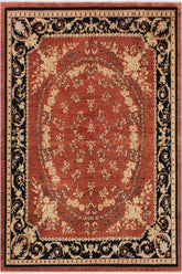 handmade Traditional Kafkaz Rust Black Hand Knotted RECTANGLE 100% WOOL area rug 9X12