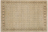 handmade Transitional Kafkaz Beige Brown Hand Knotted RECTANGLE 100% WOOL area rug 9' x 12'