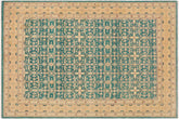 handmade Transitional Kafkaz Lt. Green Nude Hand Knotted RECTANGLE 100% WOOL area rug 9' x 12'