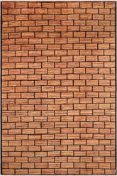 handmade Modern Gabbeh Black Beige Hand Knotted RECTANGLE 100% WOOL area rug 6 X9