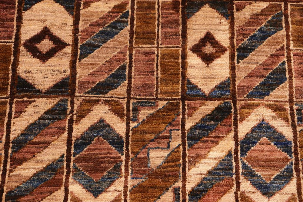 handmade Modern Gabbeh Brown Beige Hand Knotted RECTANGLE 100% WOOL area rug 6 X9