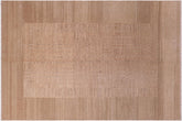 handmade Modern Gabbeh Tan Multi Hand Knotted RECTANGLE 100% WOOL area rug 6' x 9'