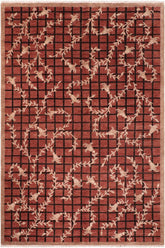 handmade Transitional Kafkaz Rust Black Hand Knotted RECTANGLE 100% WOOL area rug 6X9