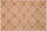 handmade Modern Kafkaz Tan Brown Hand Knotted RECTANGLE 100% WOOL area rug 6' x 9'