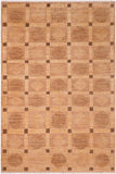 handmade Modern Kafkaz Tan Brown Hand Knotted RECTANGLE 100% WOOL area rug 6 X9