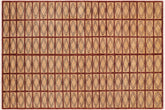 handmade Modern Gabbeh Beige Rust Hand Knotted RECTANGLE 100% WOOL area rug 6' x 9'