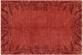 handmade Modern Kafkaz Red Red Hand Knotted RECTANGLE 100% WOOL area rug 6' x 8'