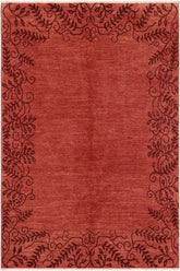 handmade Modern Kafkaz Red Red Hand Knotted RECTANGLE 100% WOOL area rug 6X8