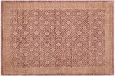 handmade Modern Kafkaz Red Gold Hand Knotted RECTANGLE 100% WOOL area rug 6' x 9'