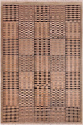 handmade Modern Kafkaz Lt. Green Multi Hand Knotted RECTANGLE 100% WOOL area rug 6 X9