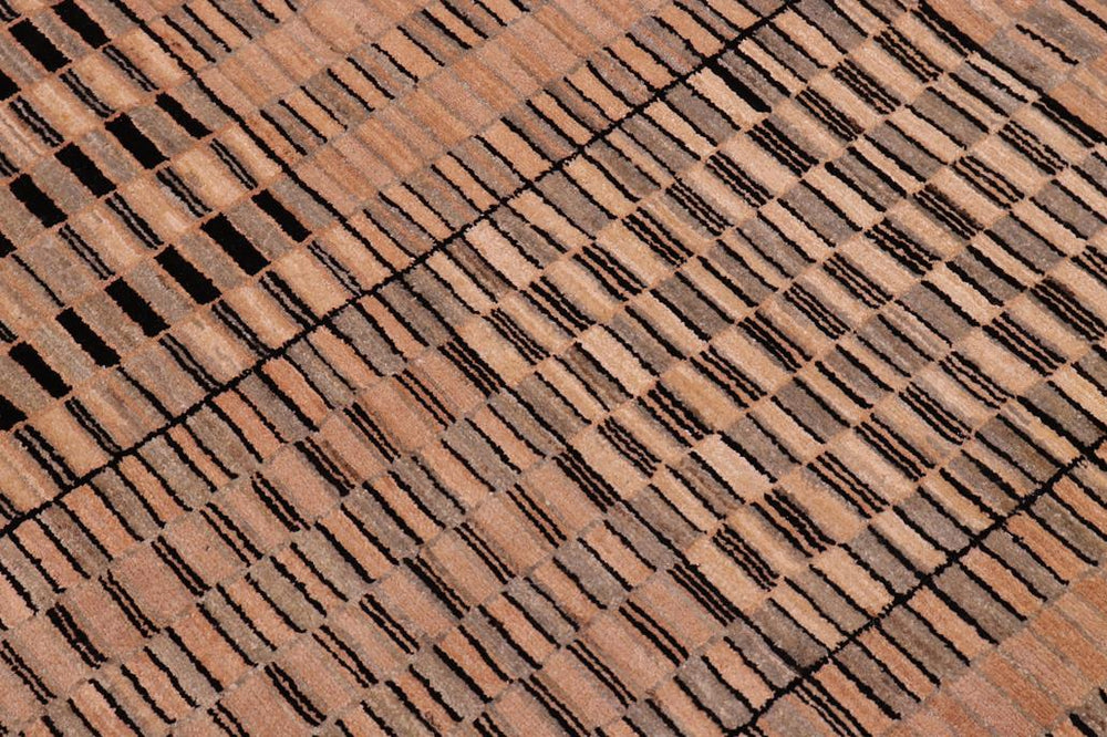 handmade Modern Kafkaz Lt. Green Multi Hand Knotted RECTANGLE 100% WOOL area rug 6 X9