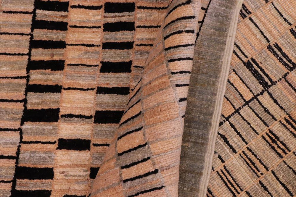 handmade Modern Kafkaz Lt. Green Multi Hand Knotted RECTANGLE 100% WOOL area rug 6 X9