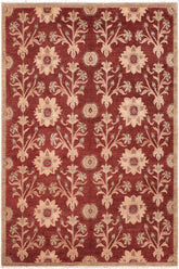 handmade Transitional Kafkaz Rust Brown Hand Knotted RECTANGLE 100% WOOL area rug 6X9