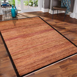 handmade Modern Gabbeh Beige Black Hand Knotted RECTANGLE 100% WOOL area rug 6 X9