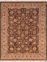 handmade Traditional Brown Taupe Hand Knotted RECTANGLE 100% WOOL area rug 6x9