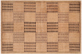 handmade Modern Kafkaz Tan Brown Hand Knotted RECTANGLE 100% WOOL area rug 6' x 9'