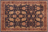 handmade Traditional Kafkaz Blue Lt. Brown Hand Knotted RECTANGLE 100% WOOL area rug 10x14