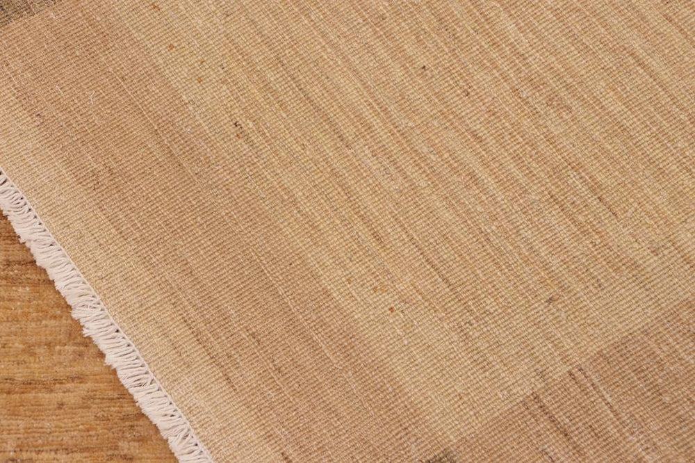 handmade Modern Kafkaz Tan Green Hand Knotted RECTANGLE 100% WOOL area rug 10 X14