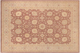 handmade Transitional Kafkaz Brown Tan Hand Knotted RECTANGLE 100% WOOL area rug 10' x 14'