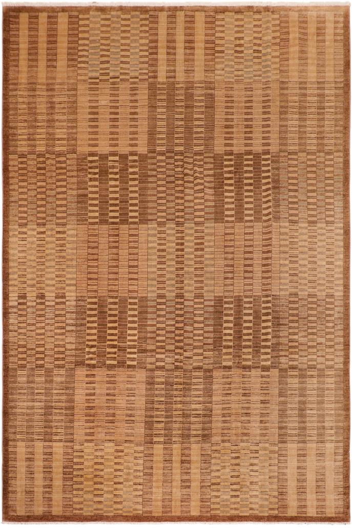 handmade Modern Kafkaz Lt. Brown Green Hand Knotted RECTANGLE 100% WOOL area rug 10 X14