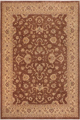 handmade Traditional Kafkaz Brown Lt. Gold Hand Knotted RECTANGLE 100% WOOL area rug 10X14