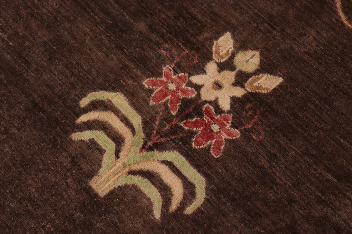 handmade Traditional Kafkaz Brown Tan Hand Knotted RECTANGLE 100% WOOL area rug 10 x 14