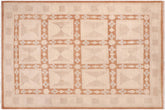 handmade Modern Kafkaz Rust Tan Hand Knotted RECTANGLE 100% WOOL area rug 6' x 9'