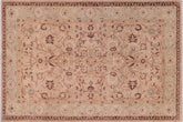 handmade Traditional Kafkaz Tan Lt. Green Hand Knotted RECTANGLE 100% WOOL area rug 6x9